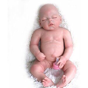 23inch  Platinum Liquid Reborn Baby Dolls 11.5Lbs Full Body Silicone Baby Girl